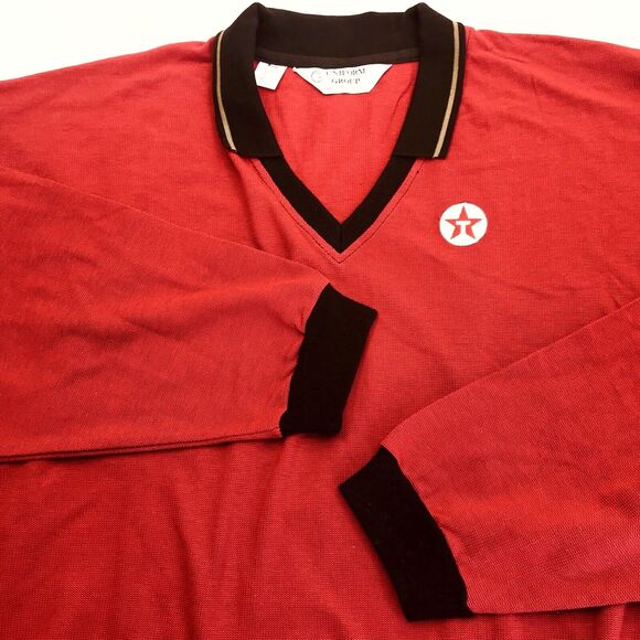 Texaco Gas Polo Shirt Red 3/4 Sl Cotton 6XL Uniform Group Mechanics Oil - Picture 12 of 12